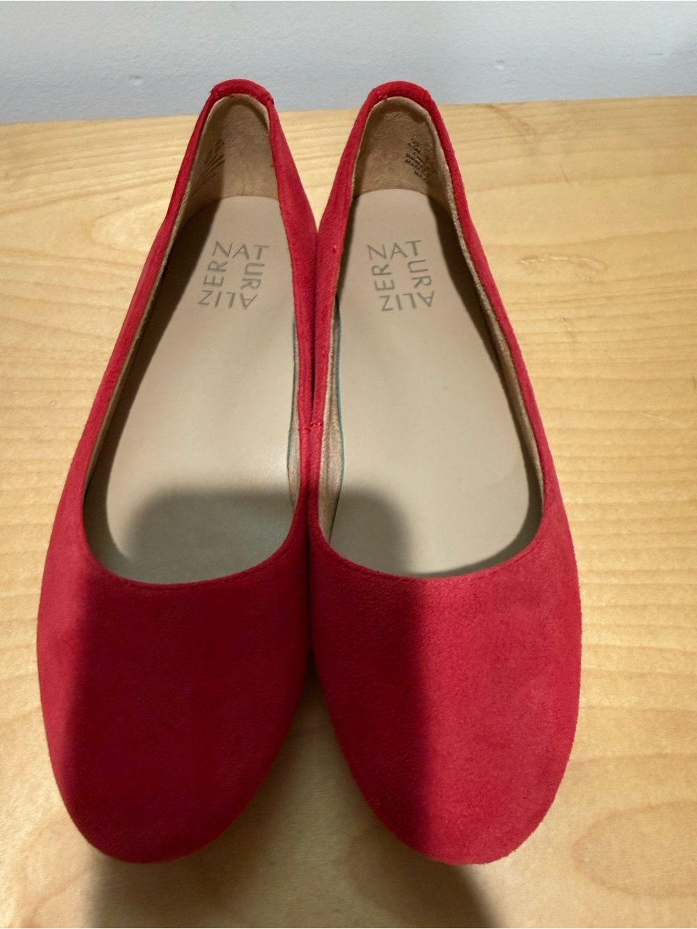 Naturalizer Red Suede Ballet Flats